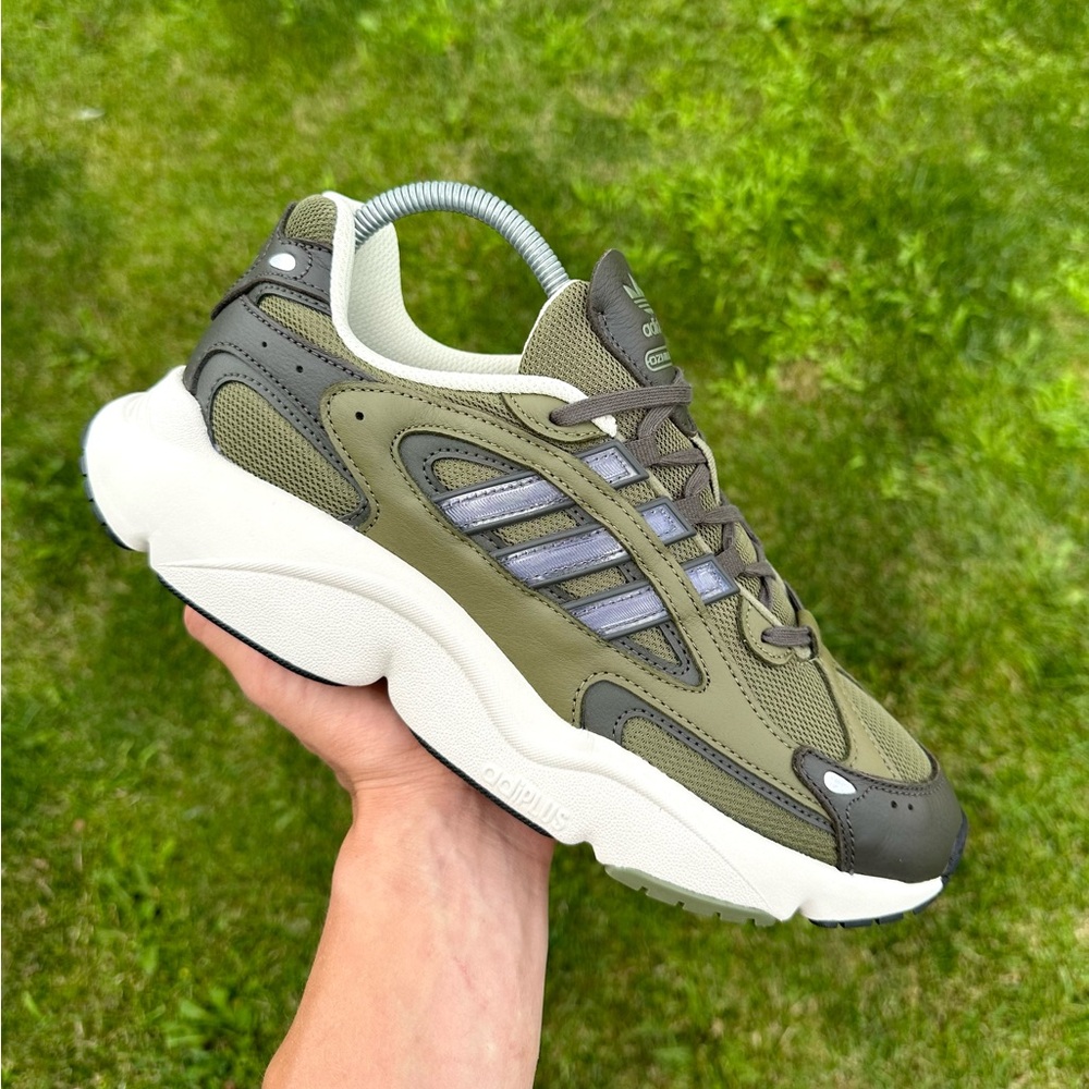 Brand new shoes Adidas Ozmillen olive khaki mens size 9,5 us